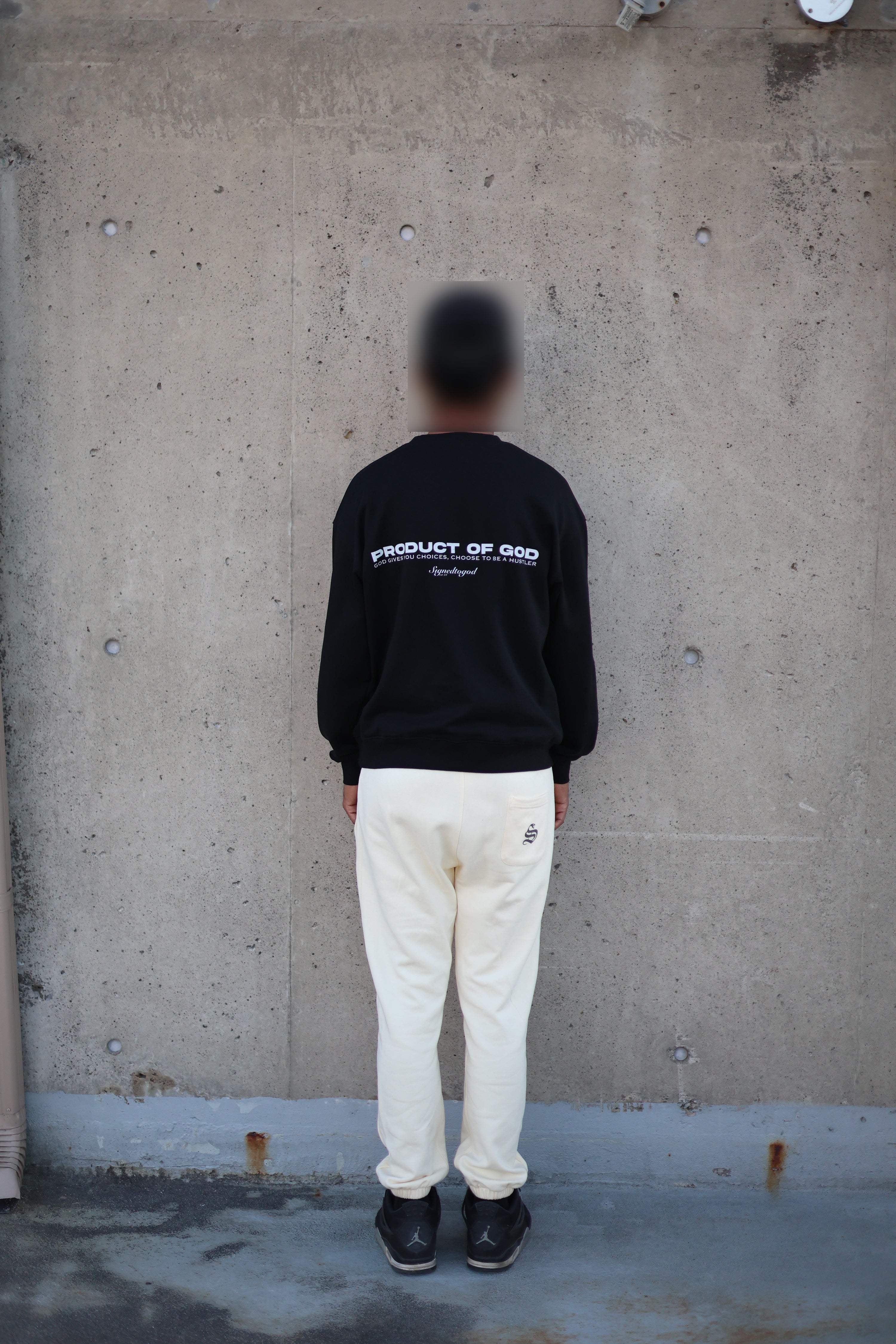 Oversized Streetwear Sweatshirt further back model picture for our clothing store